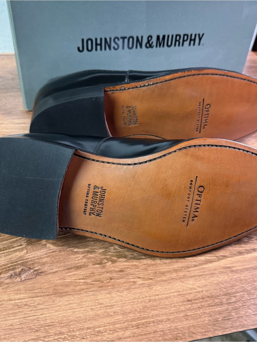 Johnston & Murphy Melton Black Oxford Cap Toe 12 3E NIB NEW with Box - Picture 6 of 10